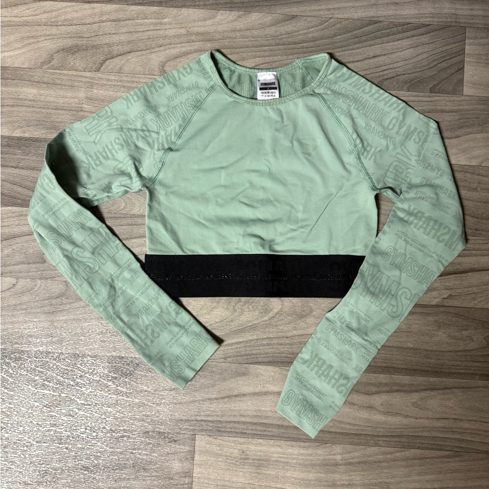 Women's Green Long Sleeve Crop Top Gymshark